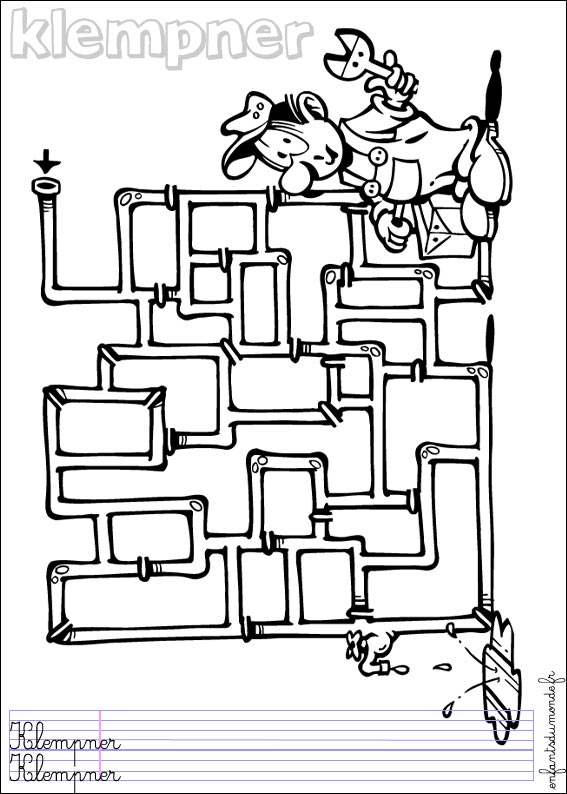 coloriage plombier 1